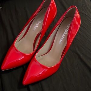 Elegant Red Heels by Allegra